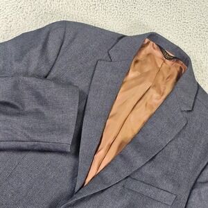 Jos. A. Bank Sport Coat Blazer Mens 41R Gray Check Wool Cashmere Slim Fit